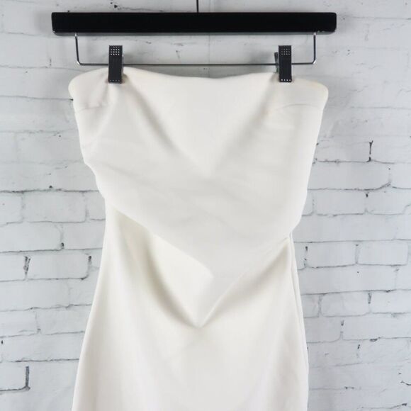 ZARA WHITE STRAPLESS BODYCON MAXI DRESS SIZE XS - Picture 7 of 13